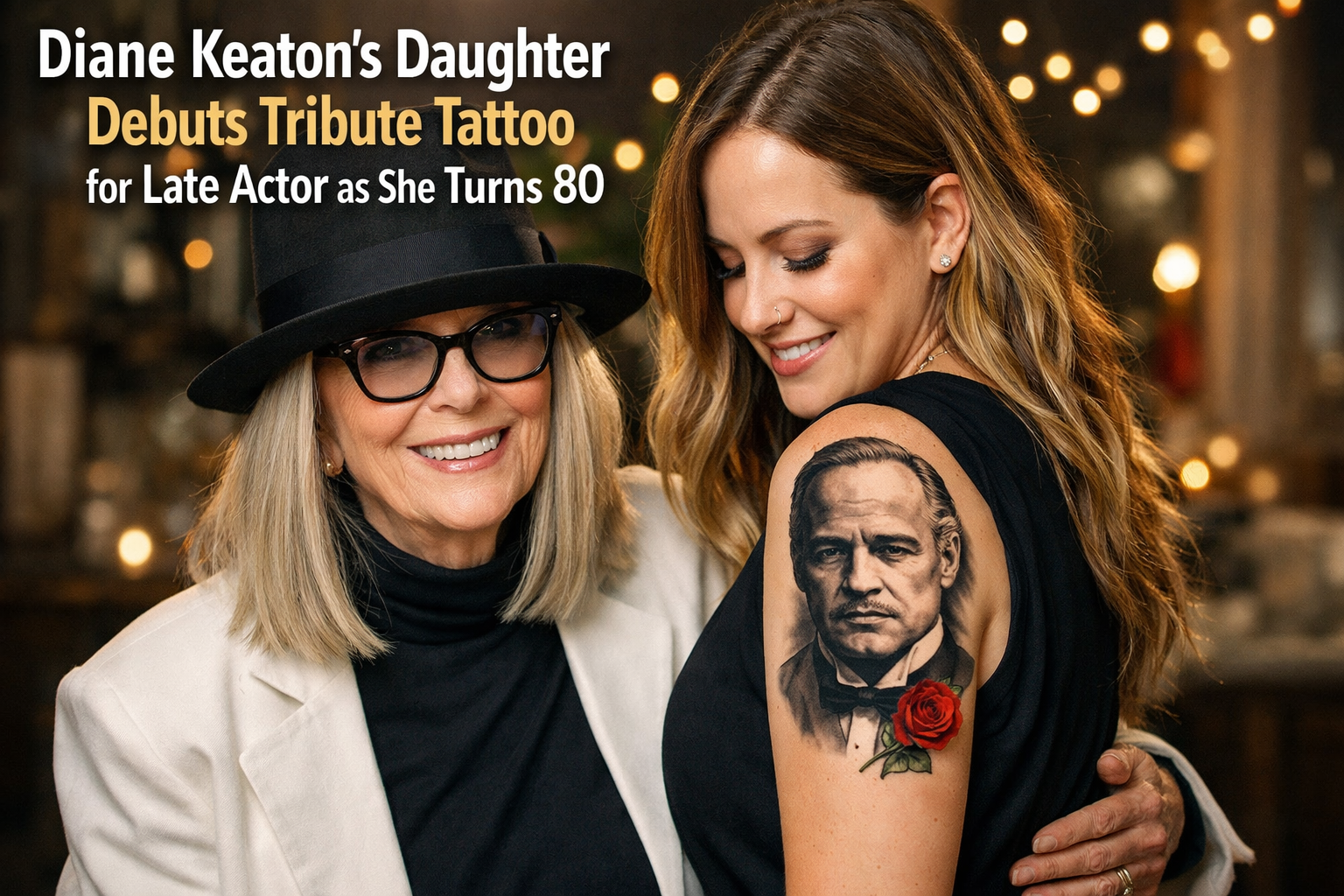 Diane Keaton’s Daughter Debuts Tribute Tattoo for Late Actor as She Turns 80